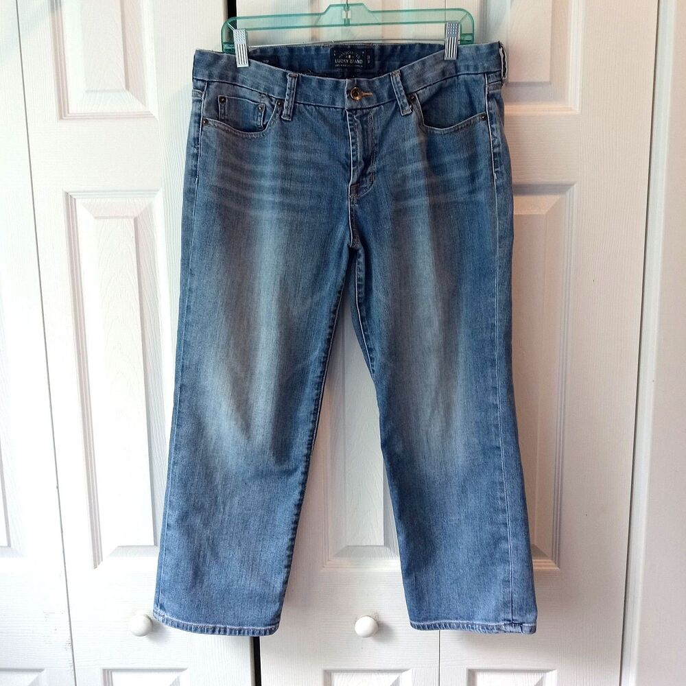 Lucky Brand Size 14 32 Sweet Jean Crop Flap Jeans